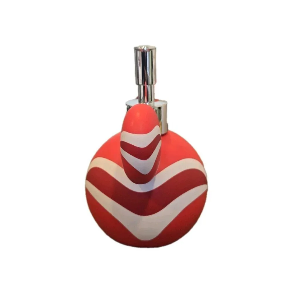 New Christmas Red / White Soft Touch Peppermint Mickey Mouse Soap Dispenser